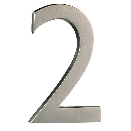 SOLID BRASS NUMBER 2 6"