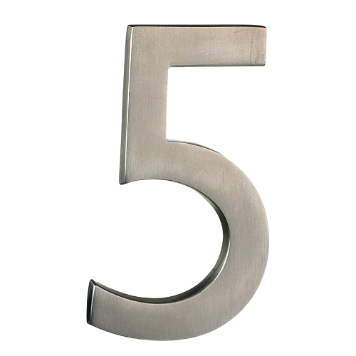 SOLID BRASS NUMBER 5 6"