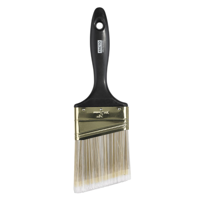 FACTO POLY/NYLON ANG.PAINT BRUSH PLAS/POL/NYL BLACK 75MMx3"