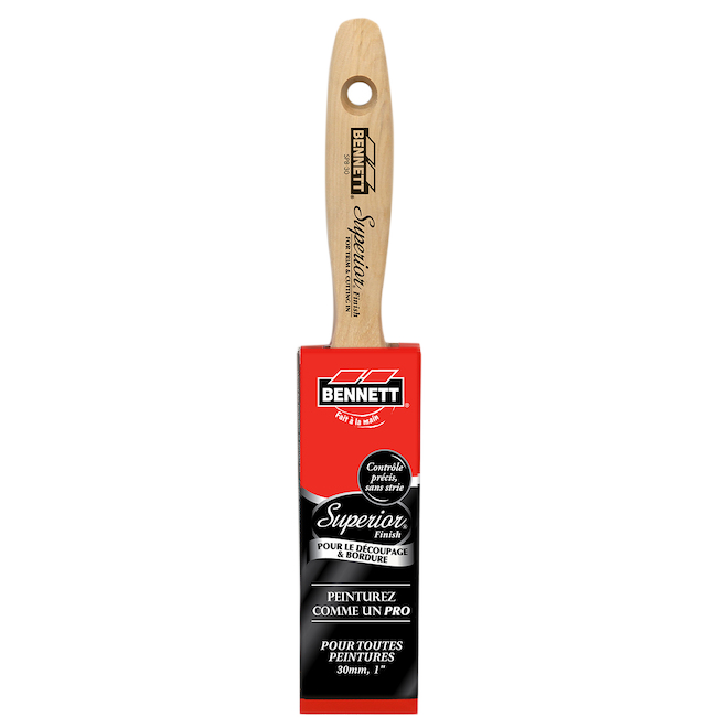 BENNETT FLAT BRUSH POLY 1"