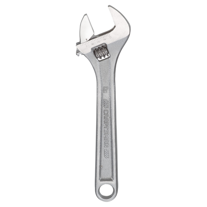 CRAFTSMAN MM/SAE ADJUSTABLE WRENCH STEEL CHROME 8"