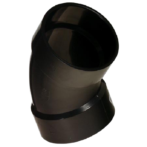 IPEX HUB LONG ELBOW ABS-DWV BLACK 4" 45DG