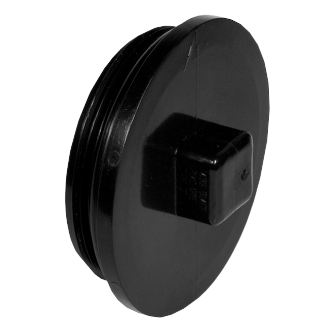 IPEX MPT CLEANOUT PLUG ABS-DWV BLACK 4"