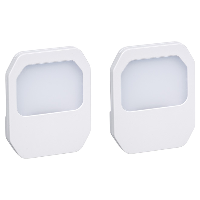 GLOBE ELECTRIC ALWAYS ON LED NIGHTLIGHT PLASTIC WHITE 2PK