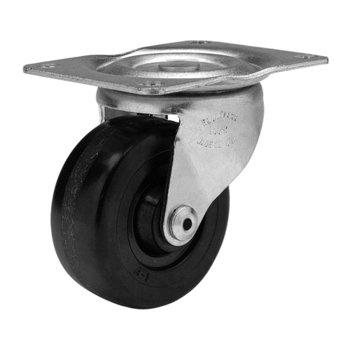 MADICO PLATE SWIVEL CASTER RUBBER BLACK 1 1/4"