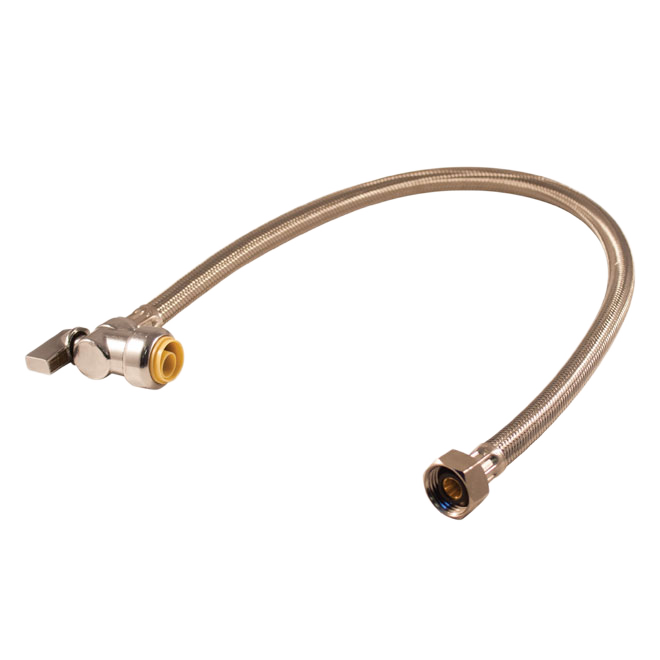 AQUA-DYNAMIC PUSH FIT CONNECT.FLEX VALVE ANGLE NO/LD BRONZE 1/2x1/2x18"