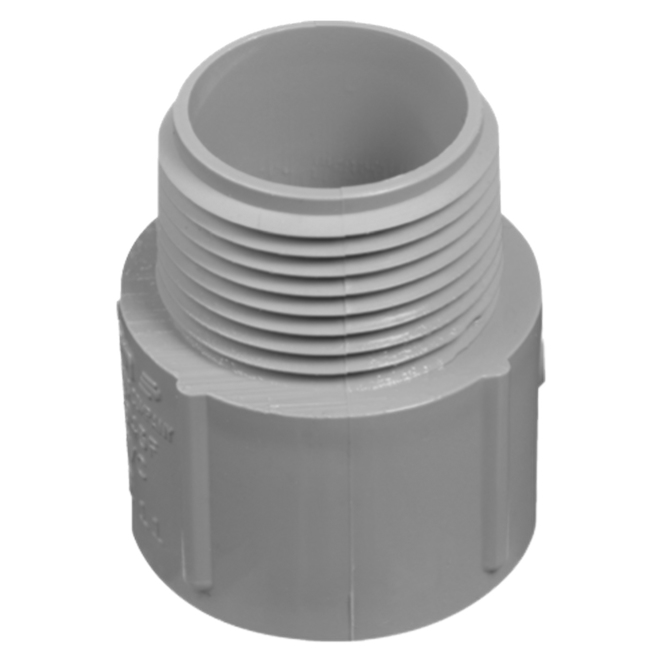 THOMAS & BETTS NO-CONDUCT. ADAPTER PVC GREY 3/4"