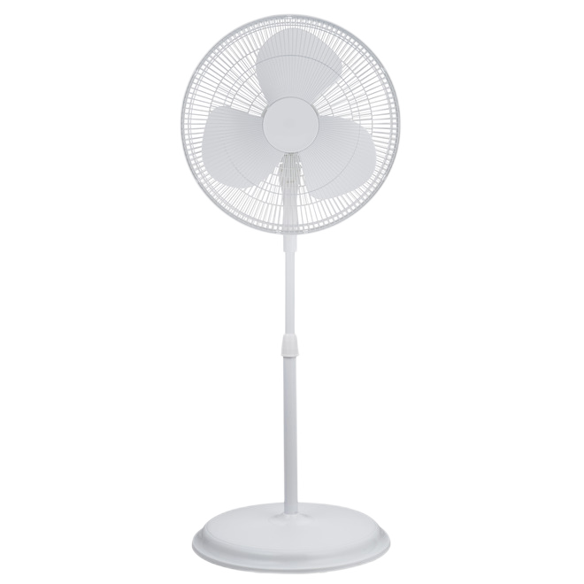 UTILITECH STAND FAN METAL/PLAST. WHITE 16"-3SP