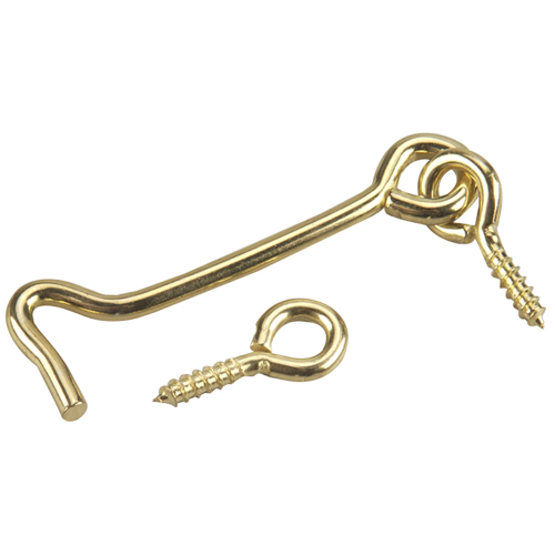 ONWARD FOR GATE HOOK AND EYE STEEL BRASS PK2x2 1/2"