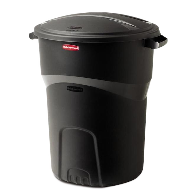 RUBBERMAID W/LID REFUSE CONTAINER PLASTIC BLACK 121L-29.5x22x7.1"