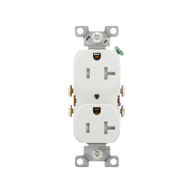 EATON DUPLEX RECEPTACLE 2P3W TR WHITE 20AM 125V