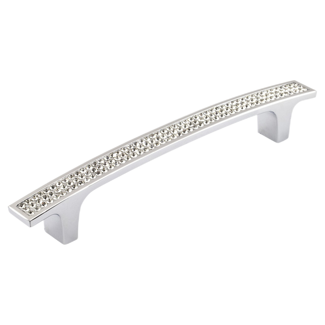 RICHELIEU VENCE CABINET PULL METAL CRYSTAL/CHR 96MM