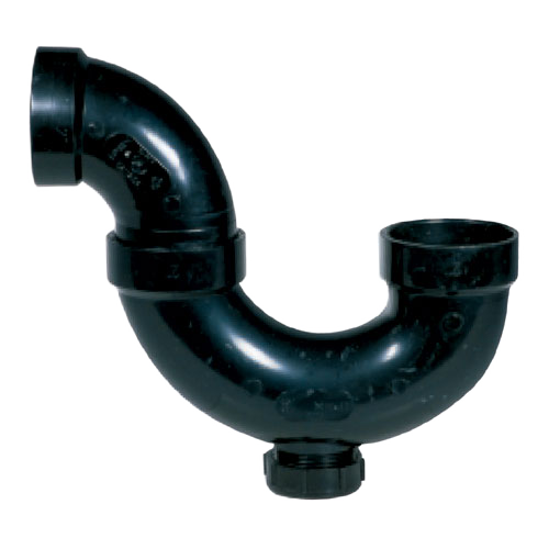 IPEX W/CLEANOUT P-TRAP ABS-DWV HUB BLACK 2"