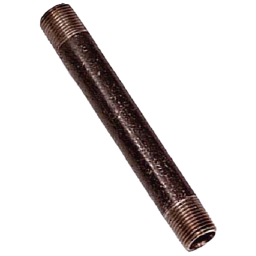 AQUA-DYNAMIC THREADED NIPPLE BLACK STEEL STEEL BLACK 1/2x1 1/2"