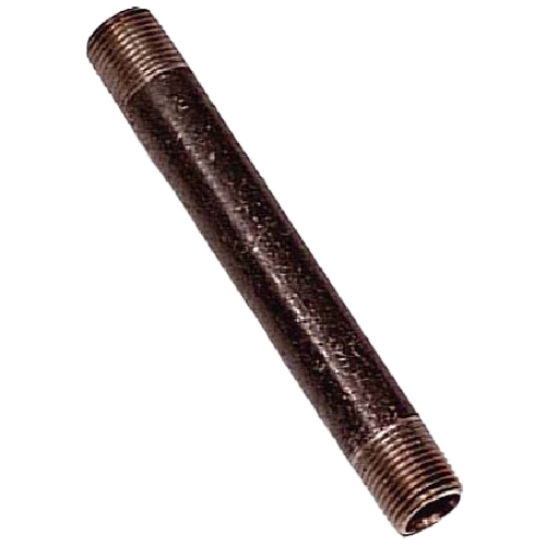 AQUA-DYNAMIC THREADED NIPPLE BLACK STEEL STEEL BLACK 1/2x2"