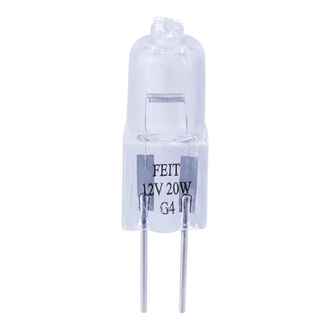 FEIT ELECTRIC T3 G4 HALOGEN BULB GLASS BRIGHT WH. 20W 1/PK