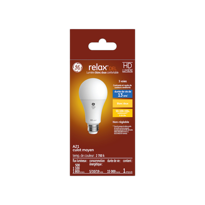 GE LIGHTING A21 LED BULB PLASTIC SOFT WHITE 19W-1/PK