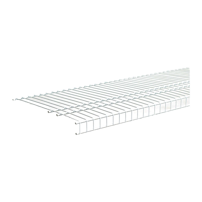 SUPERSLIDE WIRE SHELF STEEL WHITE 16"x12'
