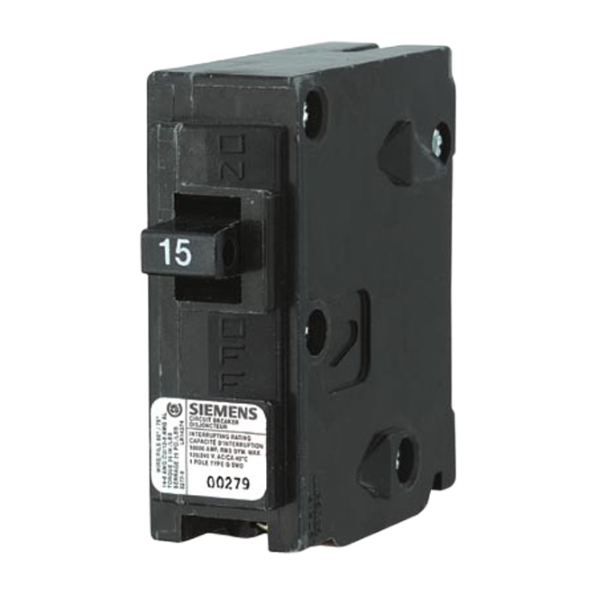 SIEMENS 10 KA BREAKER BLACK 15AM-120V