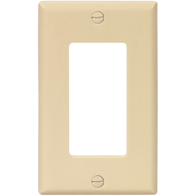 EATON DECORATOR WALL PLATE 1G STANDARD IVORY