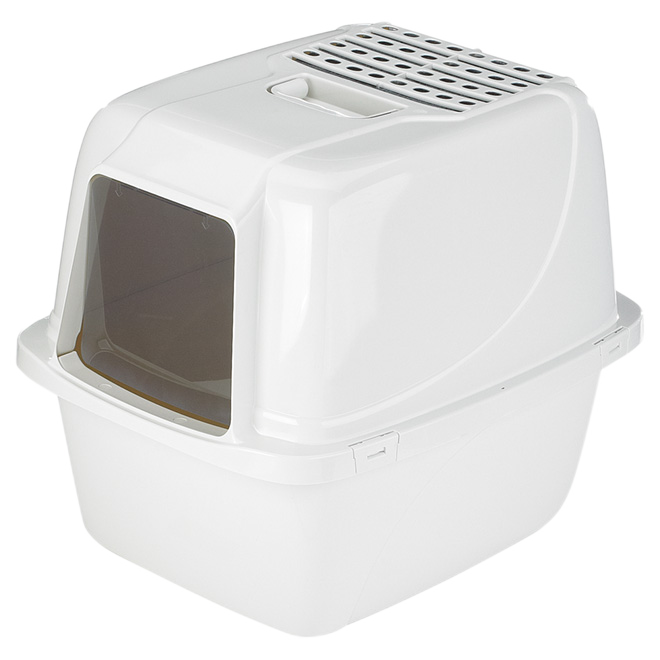 Departments ENCLOSED LITTER PAN LARGE GREY/BEIGE