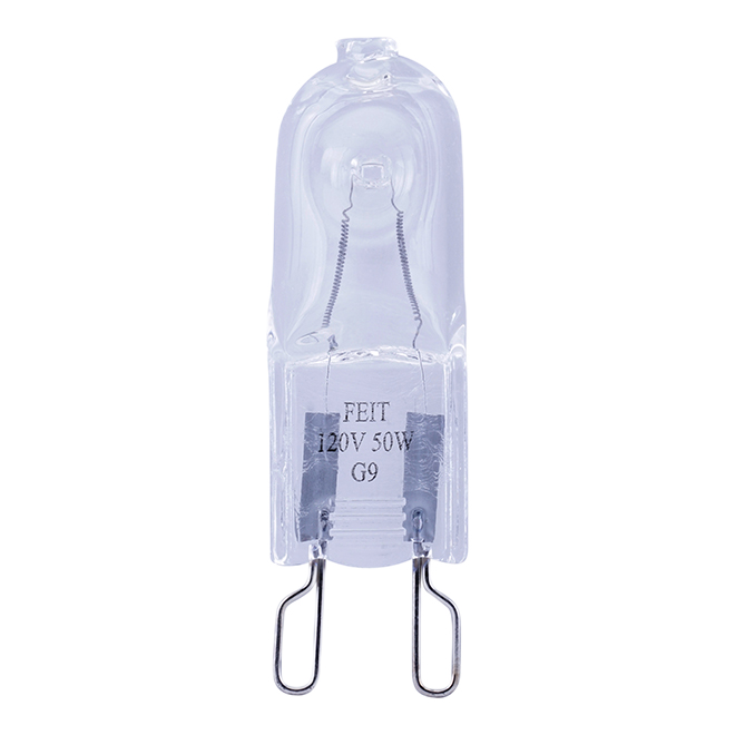 FEIT ELECTRIC T4 G9 HALOGEN BULB GLASS BRIGHT WH. 50W-1/PK