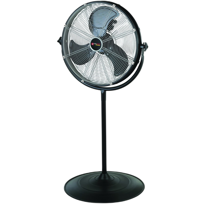 UTILITECH PEDESTAL FAN STEEL BK SILVER 20"-3SP