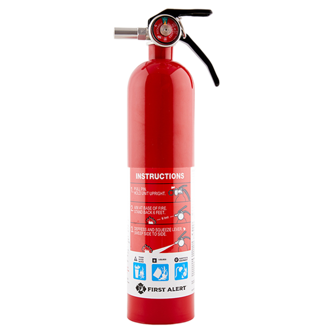 FIRST ALERT TYPE 1A10-BC EXTINGUISHER METAL RED 2.5LB