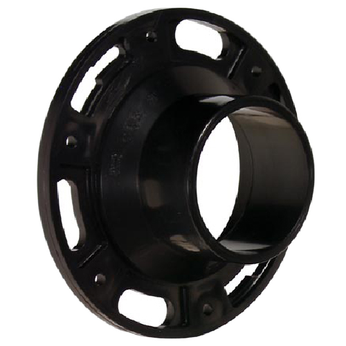 IPEX ADJUSTABLE CLOSET FLANGE ABS-DWV SPIG BLACK 4x3"