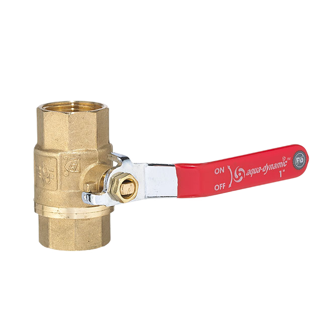 AQUA-DYNAMIC NO LEAD BALL VALVE THREADED BRASS 1"