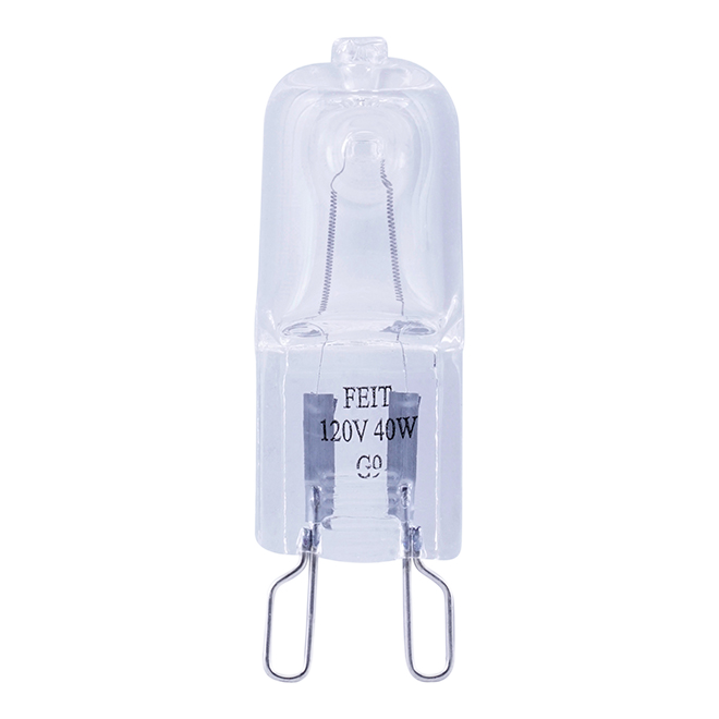 FEIT ELECTRIC T4-G9 HALOGEN BULB GLASS BRIGHT WH. 40W-1/PK