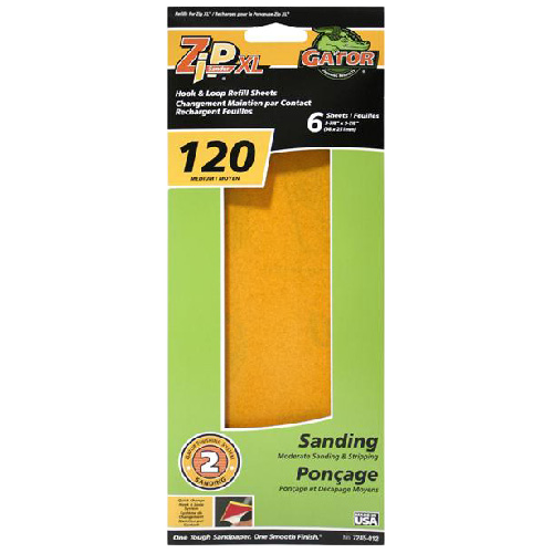 HOOK&LOOP SANDING PAPER ALUM.OXIDE ORANGE 3 7/8x9 7/8"xGT120