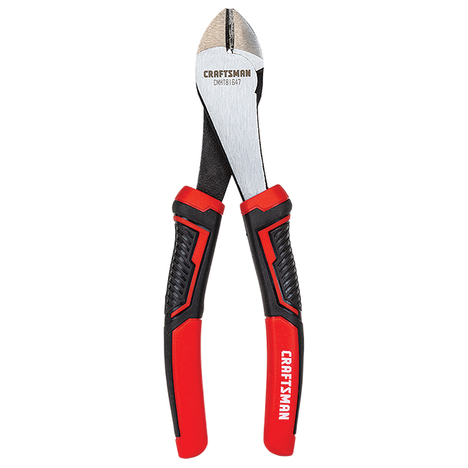 CRAFTSMAN BI-MATERIAL MINI DIAGON.PLIERS DROP FOR.STL BLACK/RED 7"