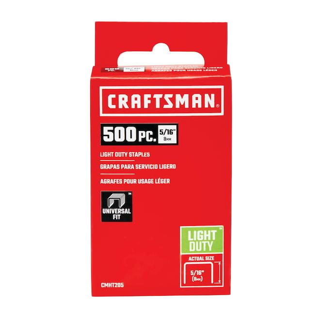 CRAFTSMAN LIGHT DUTY STAPLES 5/16" 500/PK