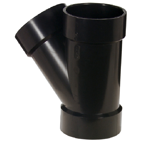 IPEX HUB WYE ABS-DWV BLACK 4" 45DG
