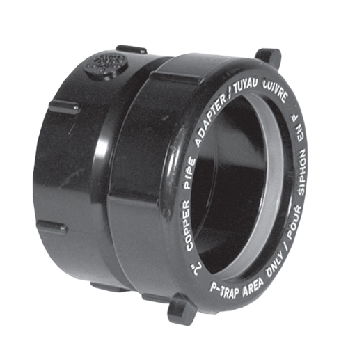 IPEX COPPER-HUB PIPE ADAPTER ABS-DWV BLACK 1 1/2"