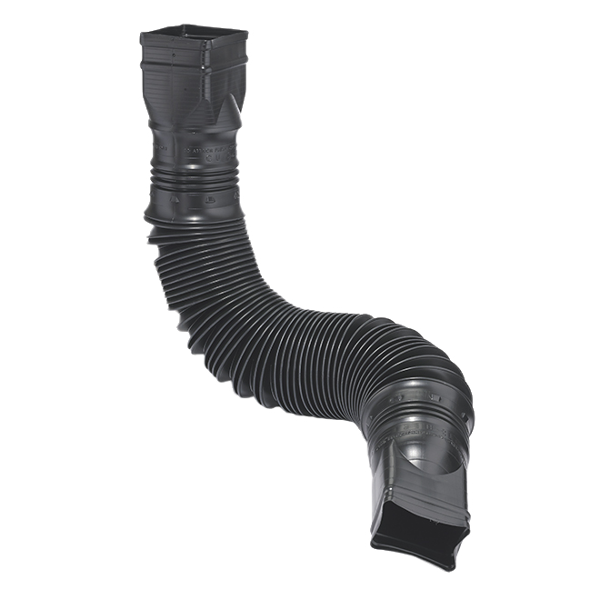 FLEX-A-SPOUT DOWNSPOUT EXTEN. VINYL BLACK