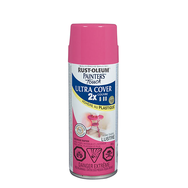 PAINTER'S TOUCH ULT.COVER 2X INT/EXT PAINT AEROSOL GLOSSY PINK 340GR
