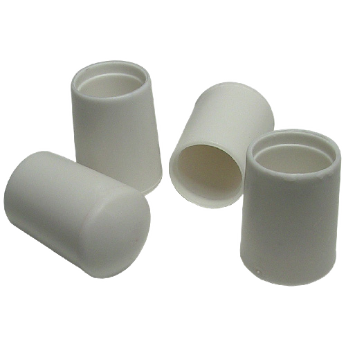 MADICO ROUND LEG TIP VINYL WHITE 1"x4PK