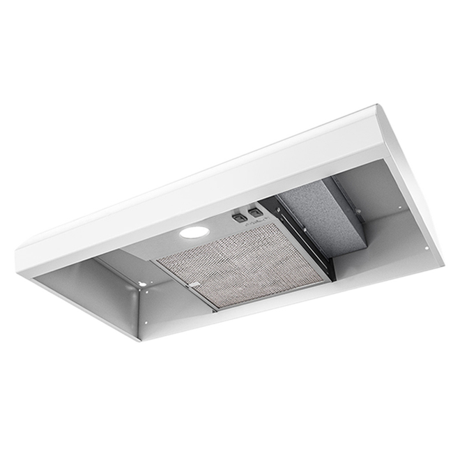 BROAN UNDERCABINET RANGE HOOD 250CFM WHITE 30"-270CFM
