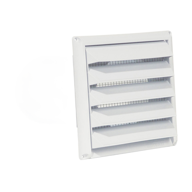 IMPERIAL LOUVERED AIR INTAKE HOOD PLASTIC WHITE 4"