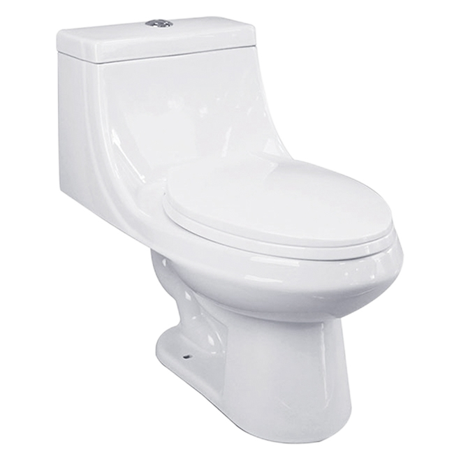 PROJECT SOURCE ELONGATED TOILET 1 PIECE VITREO.CHINA WHITE 3.8L-6L
