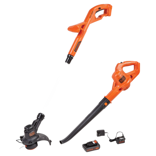 BLACK & DECKER STRING TRIM/BLOWER ABS ORANGE/BK 20V