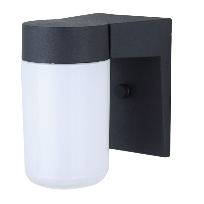 CANARM DOWNWARD EXT. WALL LANTERN METAL/GLASS BLACK 6 3/4x4 1/4x5 7/8"