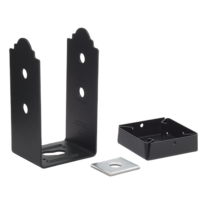 SIMPSON STRONG-TIE POST BASE STEEL BLACK 3x3 9/16x7"