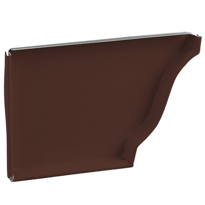 KAYCAN LEFT GUTTER END CAP ALUMINUM CHOCOLAT BN 4"