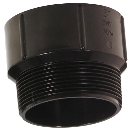 IPEX HUB-MPT ADAPTER ABS-DWV BLACK 3"