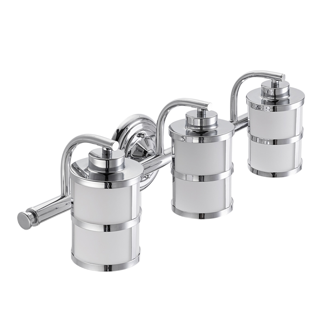 GLOBE ELECTRIC KENNEWICK VANITY LIGHT METAL/GLASS 3LGT