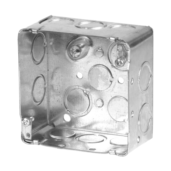IBERVILLE PATENTED OUTLET BOX GALV.STEEL STEEL 4x4x2 1/8"