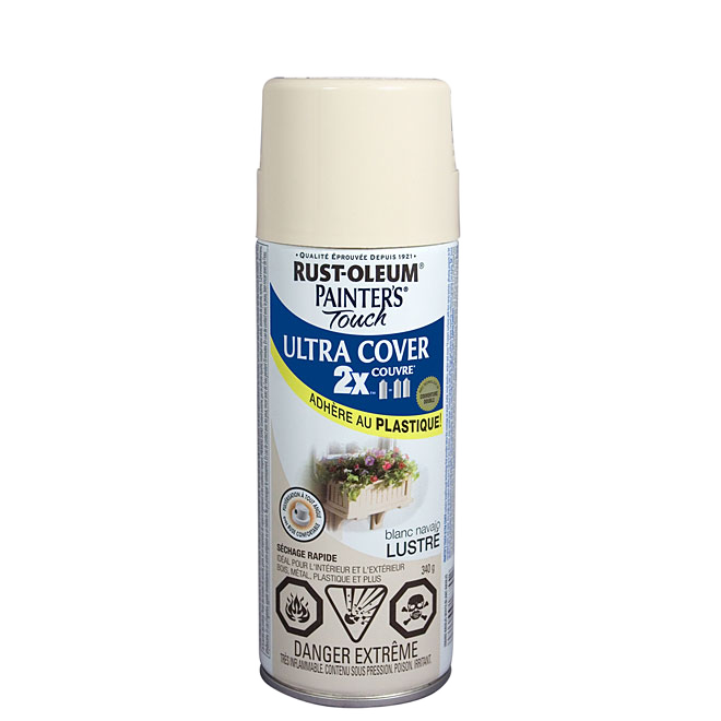 PAINTER'S TOUCH ULT.COVER 2X INT/EXT PAINT AERO.GLOSS NAVAJO WHIT 340GR